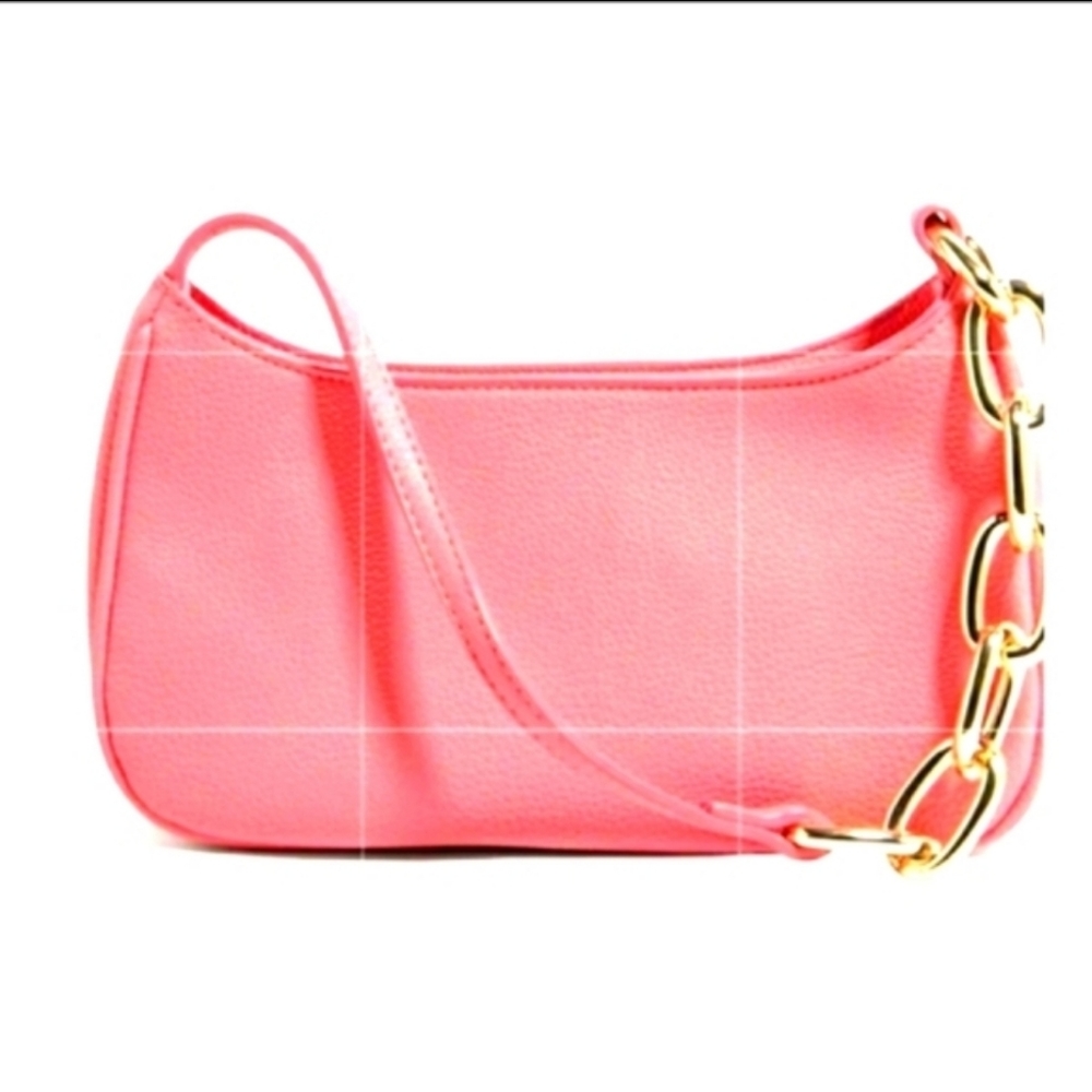 NWT House of Want Newbie Baguette in peony shoulder strap crossbody vegan bag